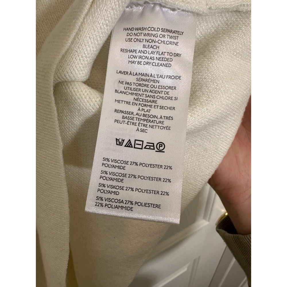 Maeve by Anthropologie Black Cream Colorblock Sweater Vest Knit Top XL - Picture 4 of 4